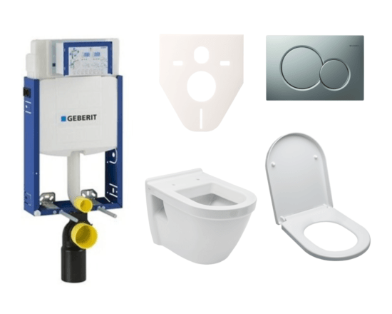 Cenově zvýhodněný závěsný WC set Geberit k zazdění + WC Vitra S50 SIKOGE2V3