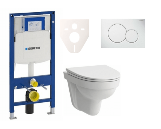 Cenovo zvýhodnený závesný WC set Geberit do ľahkých stien / predstenová montáž + WC Laufen Laufen Pro Nordic SIKOGES3H1