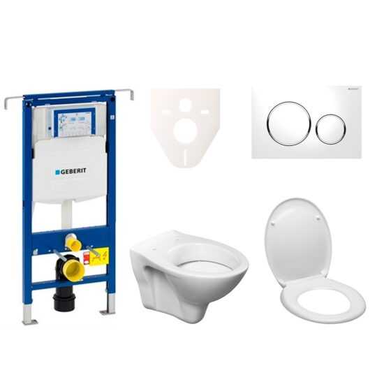 Cenovo zvýhodnený závesný WC set Geberit do ľahkých stien / predstenová montáž + WC S-Line S-line Pro 111.355.00.5ND4