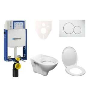 Cenovo zvýhodnený závesný WC set Geberit na zamurovanie + WC S-Line S-line Pro 110.302.00.5ND2