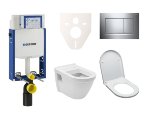 Cenovo zvýhodnený závesný WC set Geberit na zamurovanie + WC Vitra Integra vr. sedátka SIKOGE2V6