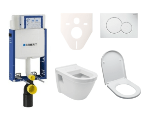 Cenovo zvýhodnený závesný WC set Geberit na zamurovanie + WC Vitra S50 SIKOGE2V1