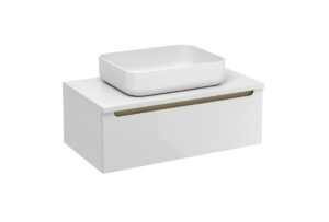 Kúpeľňová skrinka pod umývadlo Naturel Stilla 80x30x45 cm biela STILLAD08005DBI